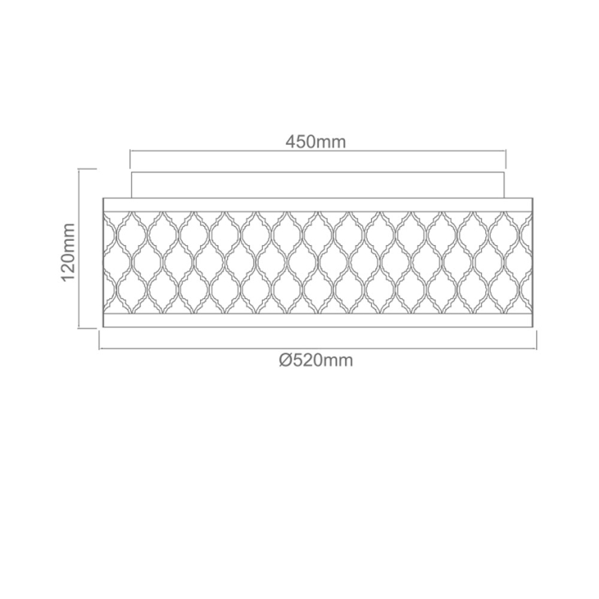 Open Design OR81015 - Deckenleuchte CAVALLI 3xE27/15W/230V Ø 52 cm Messing
