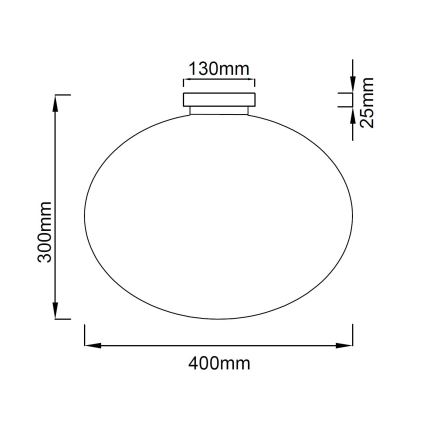 Open Design OR81169 - Deckenleuchte PALLA 1xE27/12W/230V Ø 40 cm glänzender Chrom