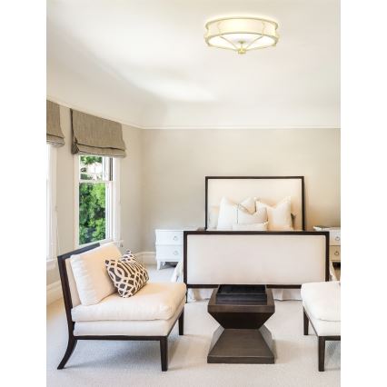 Open Design OR84436 - Deckenleuchte STESSO 4xE27/12W/230V Ø 65 cm Messing/weiß