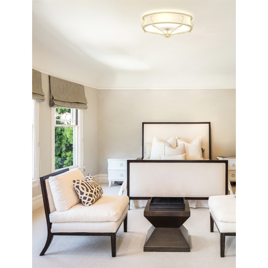 Open Design OR84436 - Deckenleuchte STESSO 4xE27/12W/230V Ø 65 cm Messing/weiß