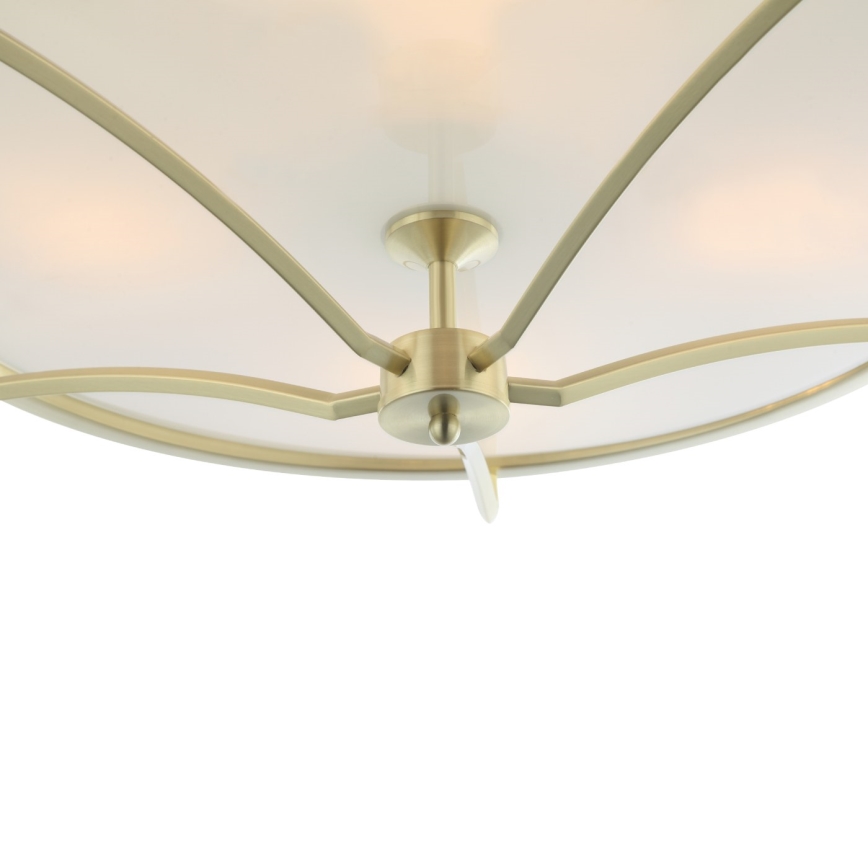 Open Design OR84443 - Deckenleuchte STESSO 6xE27/12W/230V Ø 85 cm Messing/Weiß