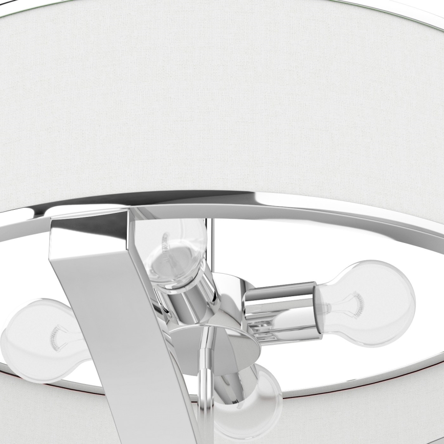 Open Design OR84801 - Deckenleuchte mit Stange GERDO 4xE27/12W/230V glänzender Chrom/Weiß