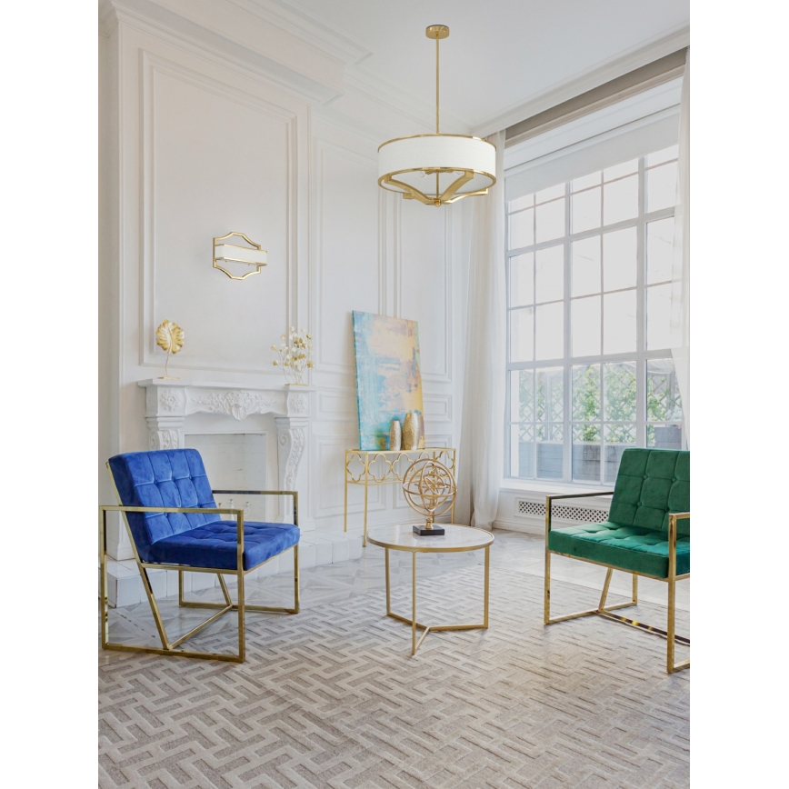 Open Design OR84825 - Pendelleuchte mit Stange GERDO 4xE27/12W/230V gold/weiß