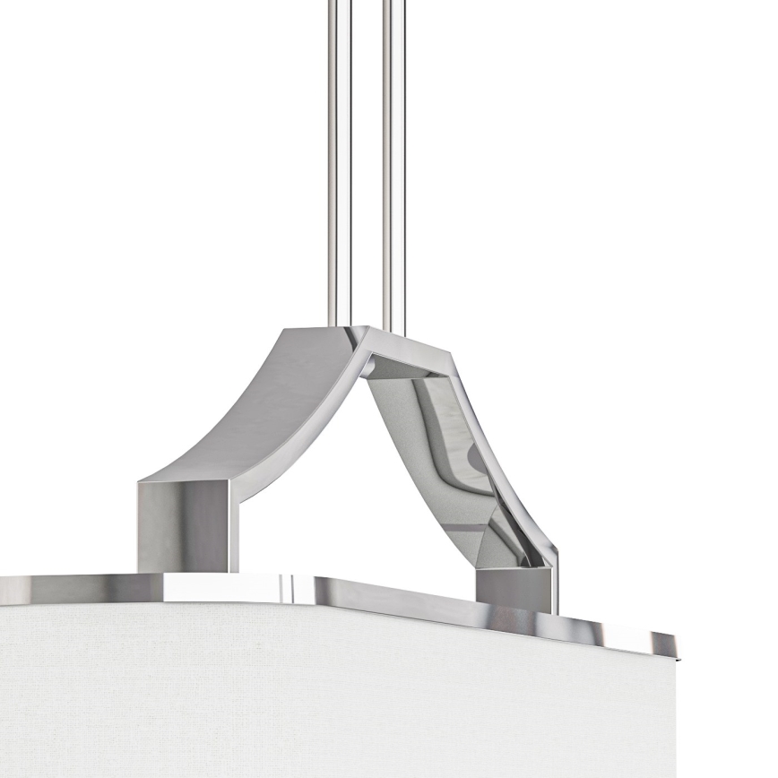 Open Design OR84849 - Deckenleuchte an Stange GERDO OVALE 6xE14/12W/230V glänzender Chrom/weiß