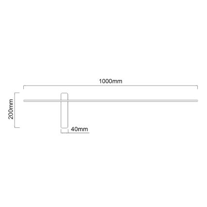 Open Design OR85051 - LED-Wandleuchte BENE LED/10,5W/230V 100 cm schwarz