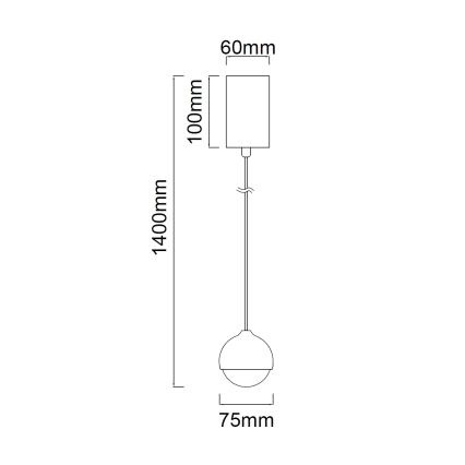 Open Design OR85099 - LED-Pendelleuchte an Kabel BOLICINA LED/5W/230V goldfarben