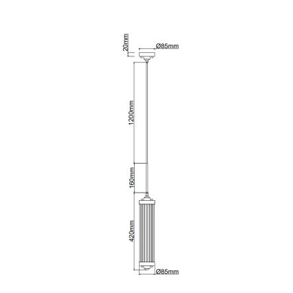 Open Design OR85310 - Pendelleuchte am Kabel FIATTO 1xE14/12W/230V schwarz