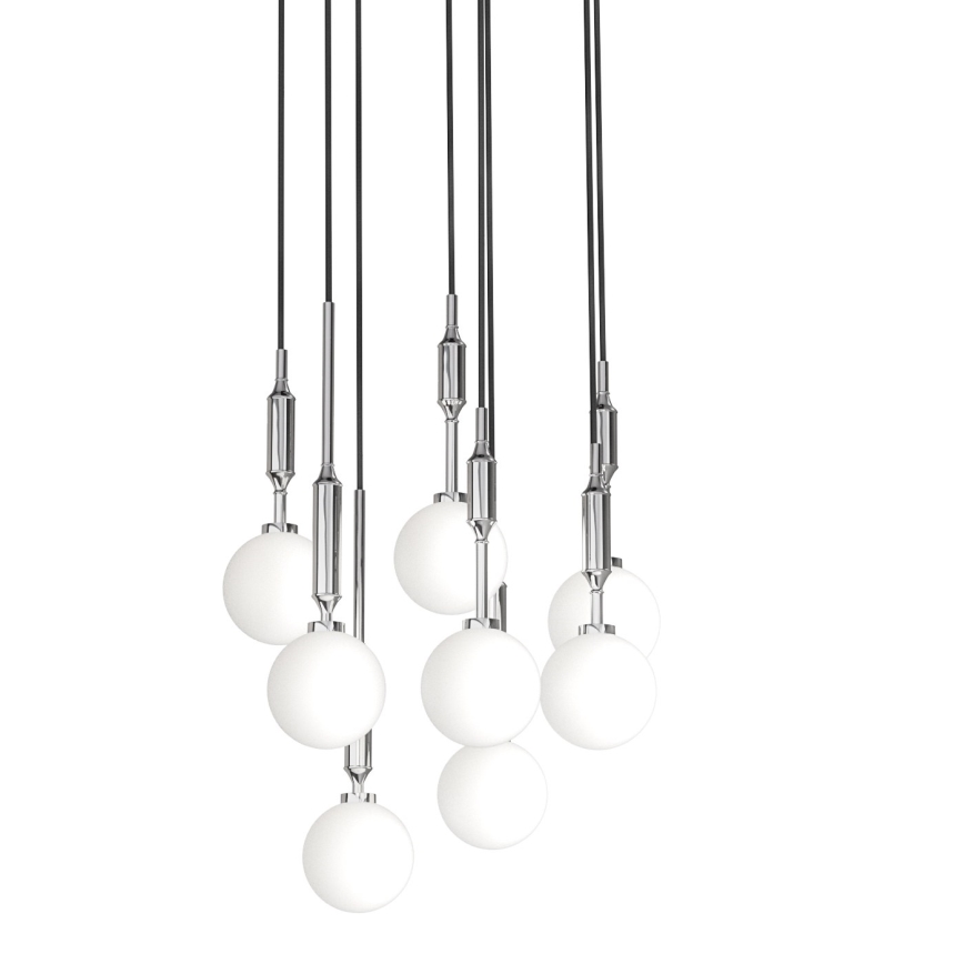 Open Design OR85327 - Pendelleuchte an Stahlseil ERO 8xG9/8W/230V glänzender Chrom