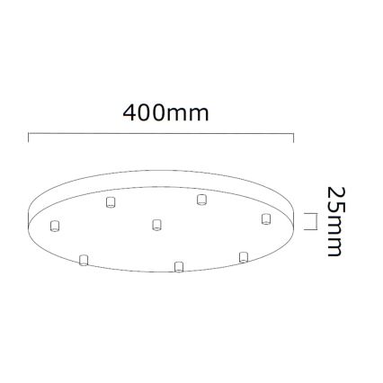 Open Design OR85327 - Pendelleuchte an Stahlseil ERO 8xG9/8W/230V glänzender Chrom