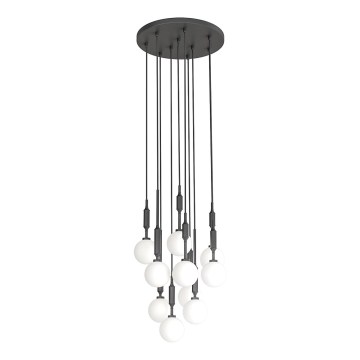 Open Design OR85372 - Kronleuchter mit Seilaufhängung ERO 10xG9/8W/230V, schwarz