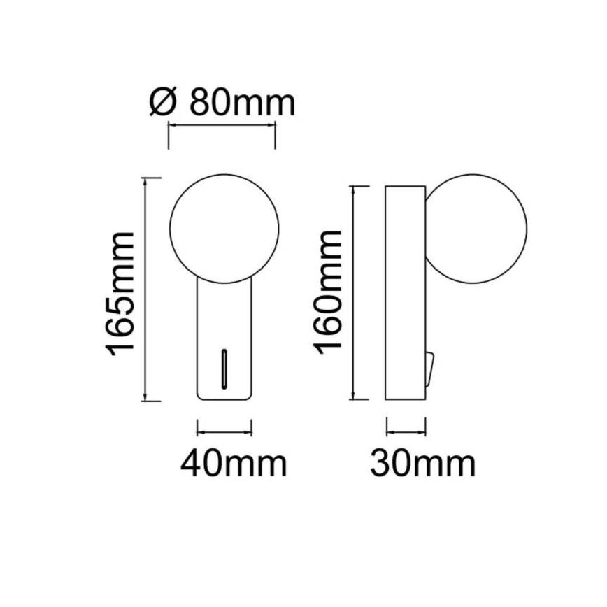 Open Design OR85549 - Badezimmer-Wandleuchte BOLETTA 1xG9/8W/230V IP44 beige