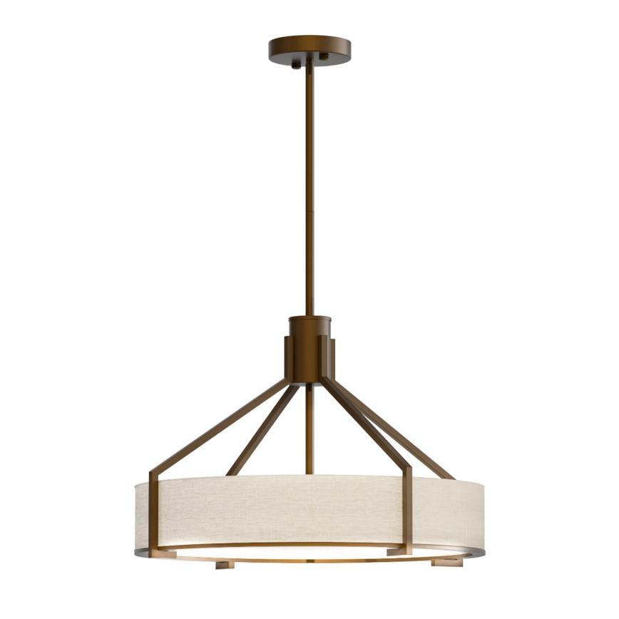 Open Design OR85648 - Stab-Pendelleuchte DORETTO 4xE27/15W/230V Ø 50 cm braun/beige