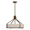 Open Design OR85648 - Stab-Pendelleuchte DORETTO 4xE27/15W/230V Ø 50 cm braun/beige