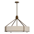 Open Design OR85679 - Deckenleuchte an Stange DORETTO 6xE27/15W/230V Ø 70 cm braun/beige