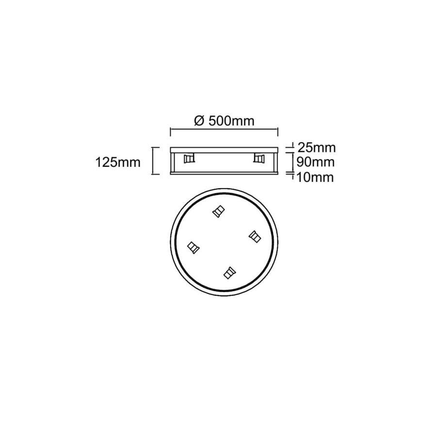 Open Design OR85808 - Deckenleuchte SANDRO 4xE14/12W/230V Ø 50 cm glänzender Chrom