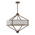 Open Design OR85846 - ZUNDO Deckenleuchte mit Stange, 4xE27/15W/230V, braun/beige