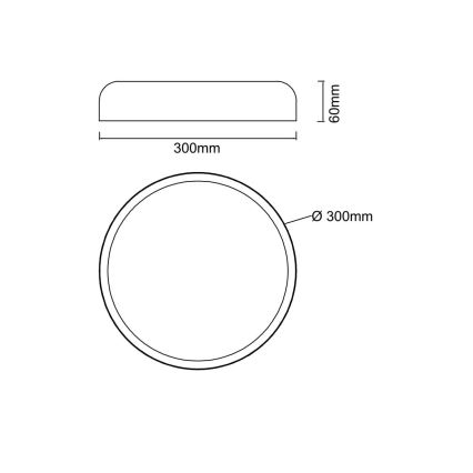 Open Design OR85952 - LED-Deckenleuchte CEDRONE LED/25W/230V 3000/4500/6500K Ø 30 cm schwarz