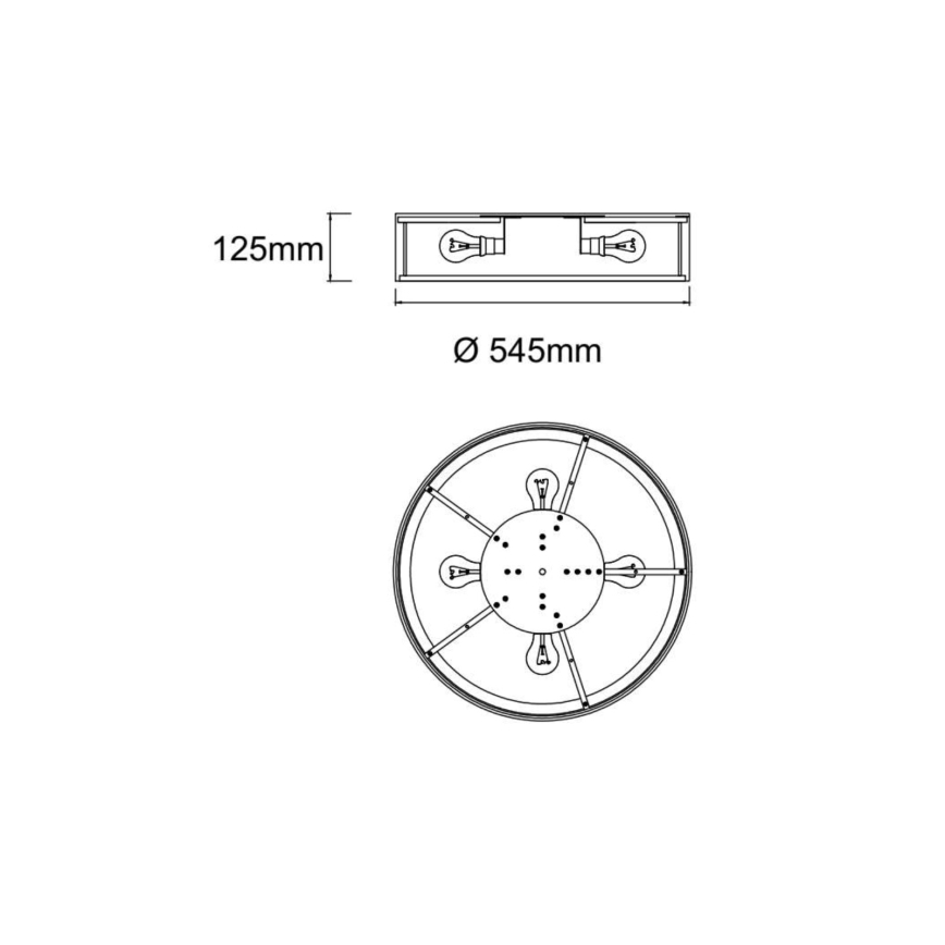 Open Design OR86003 - Deckenleuchte ZALINDRO 4xE27/15W/230V, Ø 54,5 cm, weiß/gold