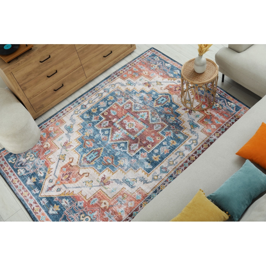 Orientalischer Teppich DOVE-VINTAGE 120x170 cm 2600 g/m2 mehrfarbig