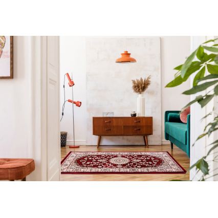 Orientalischer Teppich DUBAI 80 x 150 cm, 2300 g/m², rot