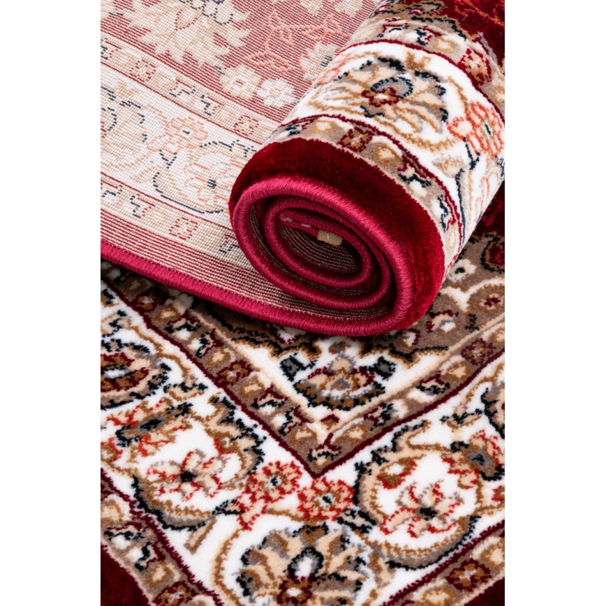Orientalischer Teppich DUBAI 80 x 150 cm, 2300 g/m², rot
