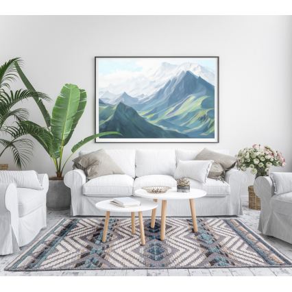 Orientalischer Teppich NEPAL 160x230 cm blau/grau