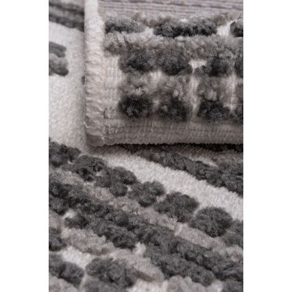 Orientalischer Teppich NEPAL 80 x 153 cm grau/weiß