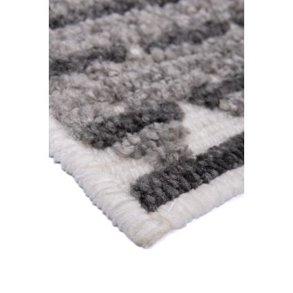Orientalischer Teppich NEPAL 80 x 153 cm grau/weiß