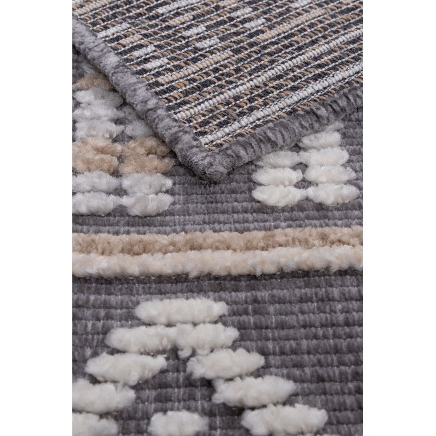 Orientalischer Teppich NEPAL 80x153 cm grau/beige