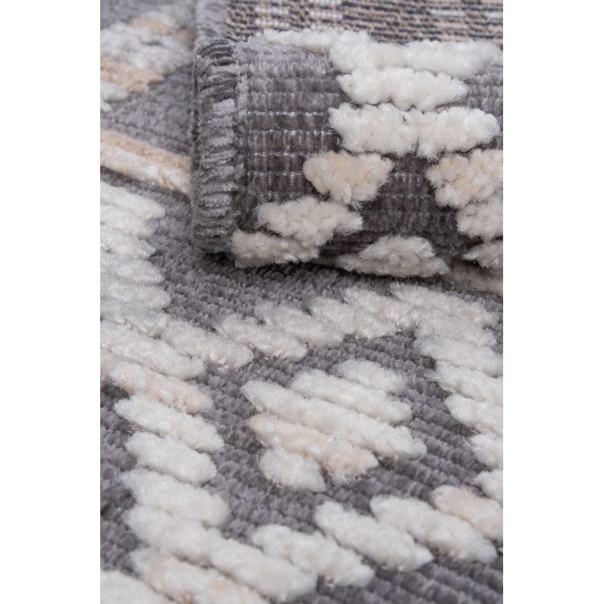 Orientalischer Teppich NEPAL 80x153 cm grau/beige