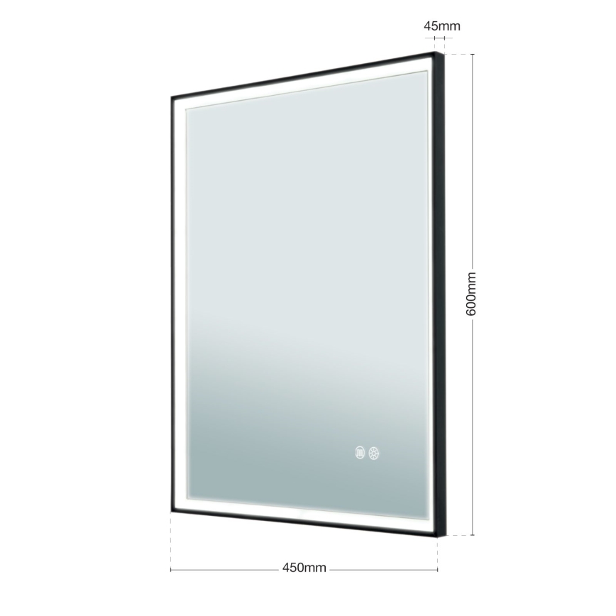 LED-Badezimmer-Wandspiegel mit Hintergrundbeleuchtung FRAME LED/48W/230V 3000/4000/6000K 60x45 cm IP44