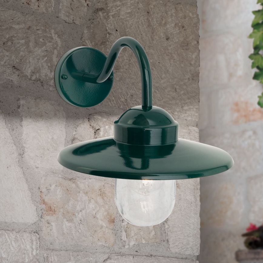 Outdoor-Wandleuchte EDWARD 1xE27/60W/230V IP44 grün