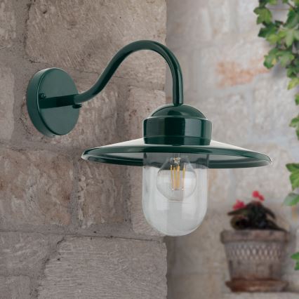 Outdoor-Wandleuchte EDWARD 1xE27/60W/230V IP44 grün