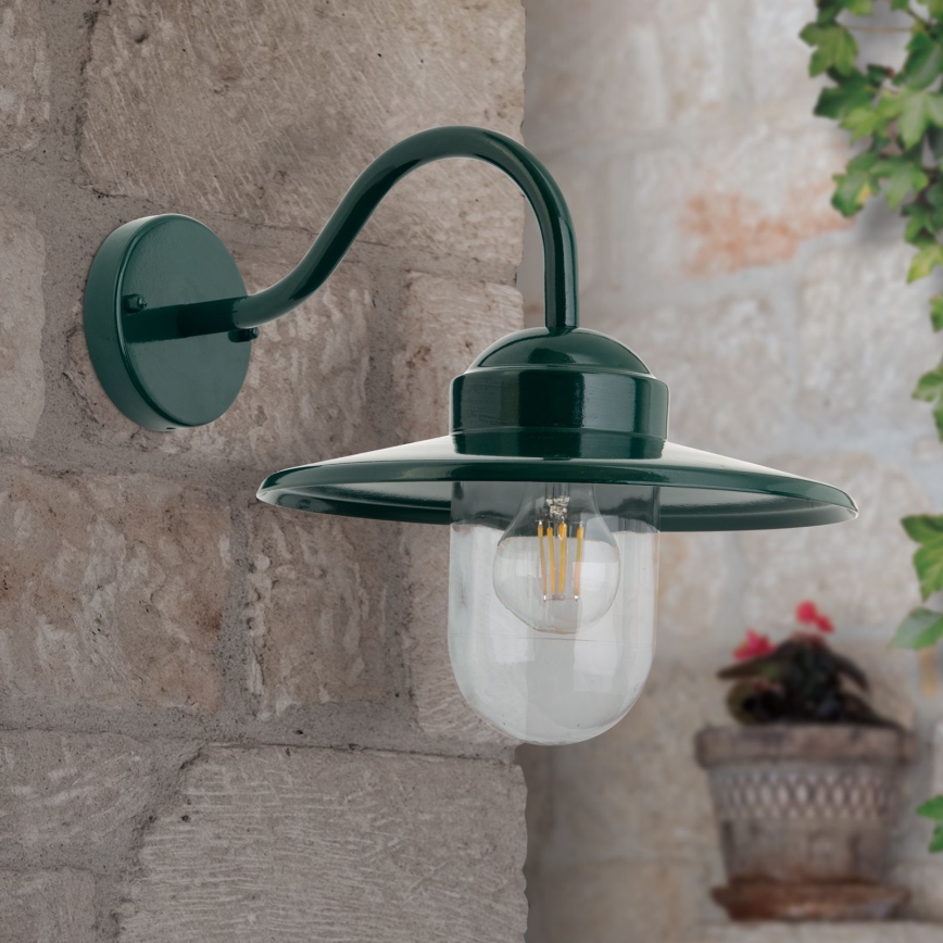 Outdoor-Wandleuchte EDWARD 1xE27/60W/230V IP44 grün