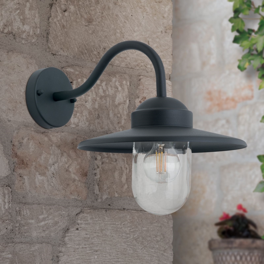 Outdoor-Wandleuchte EDWARD 1xE27/60W/230V IP44 schwarz