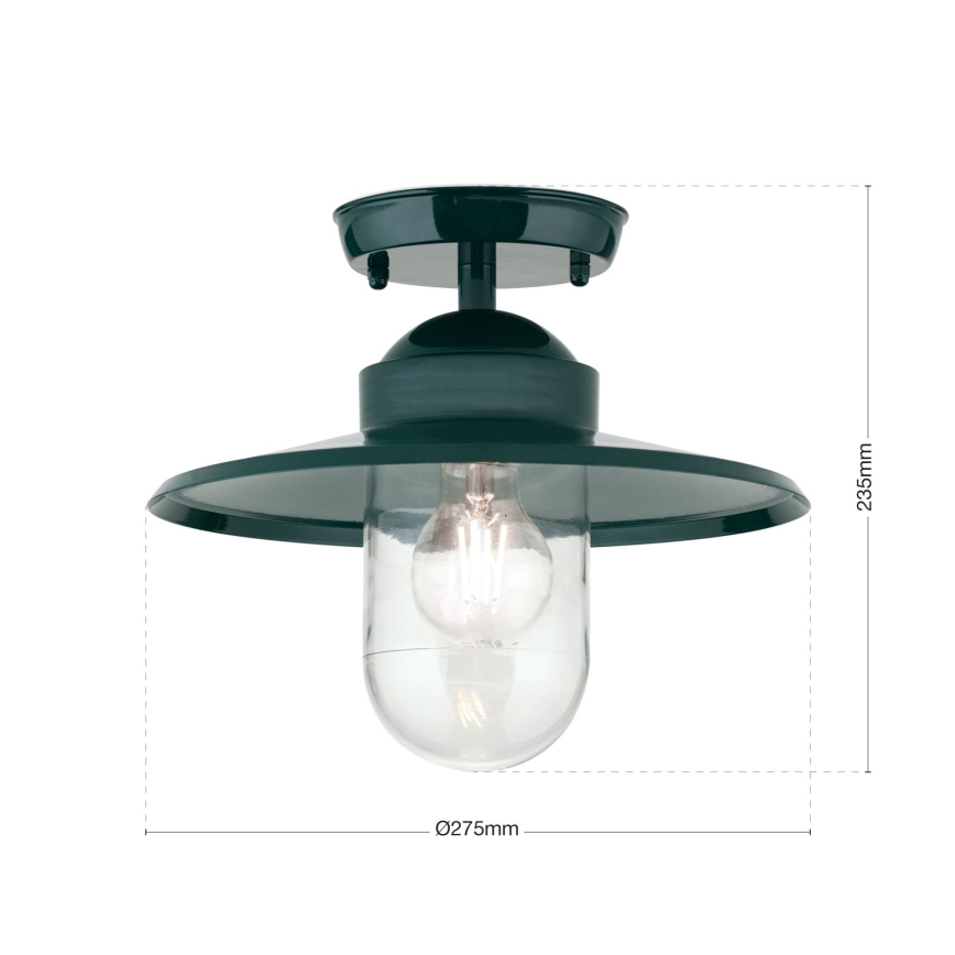 Outdoor-Anbauleuchte EDWARD 1xE27/60W/230V IP44 grün