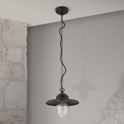Outdoor-Pendelleuchte EDWARD 1xE27/60W/230V IP44 schwarz