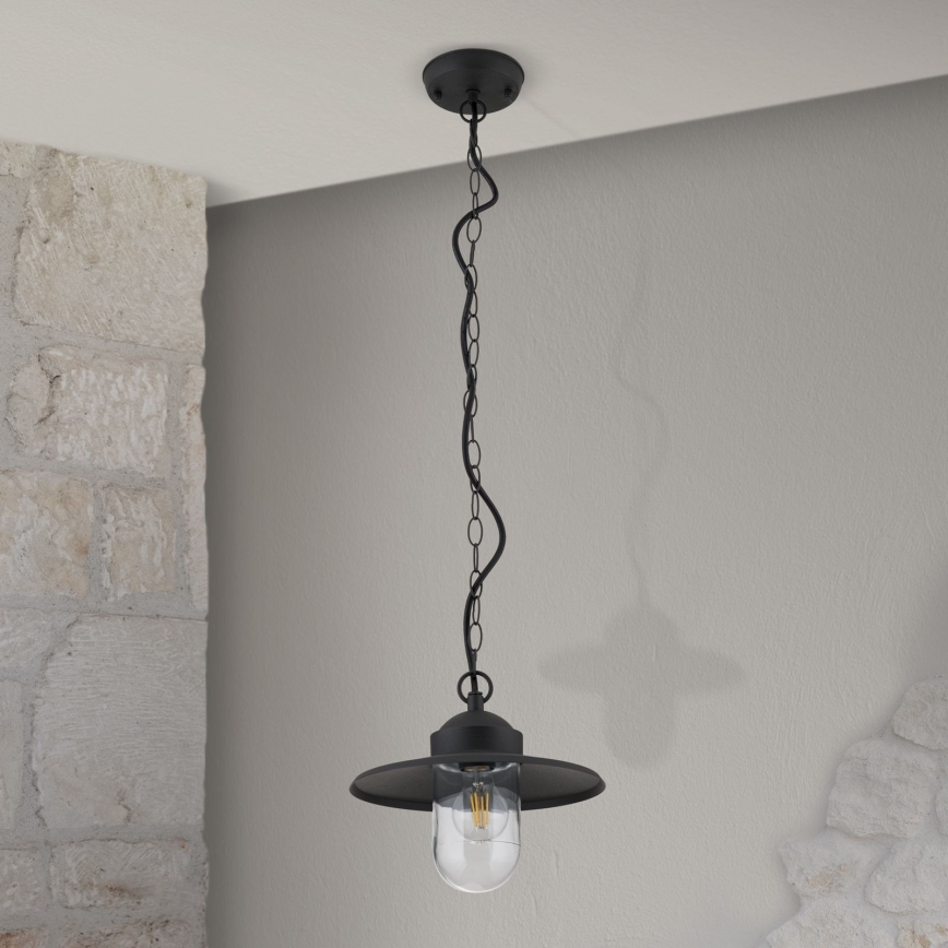 Outdoor-Pendelleuchte EDWARD 1xE27/60W/230V IP44 schwarz
