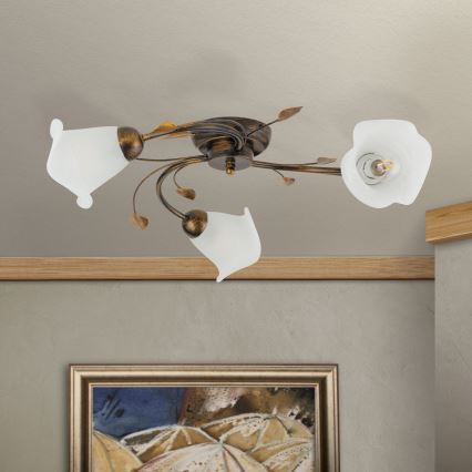 Anbauleuchte SISI 3xE14/40W/230V d 60 cm bronzen/Patina