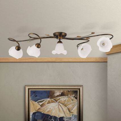 Anbauleuchte SISI 5xE14/40W/230V bronzen/Patina