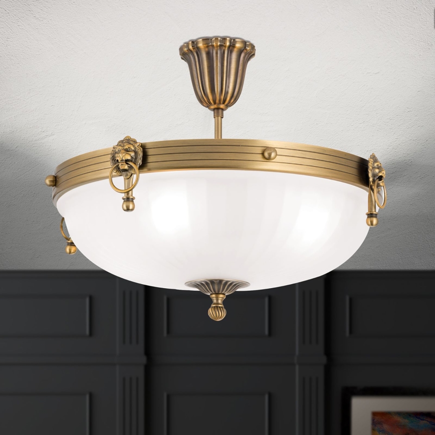 Aufbauleuchte ROCCA 4xE27/60W/230V d 43 cm bronzen/weiß