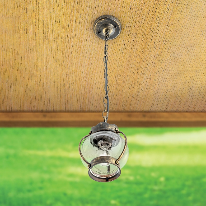 Außen-Hängeleuchte TAVERNA 1xE27/60W/230V IP23 Bronze/Patina