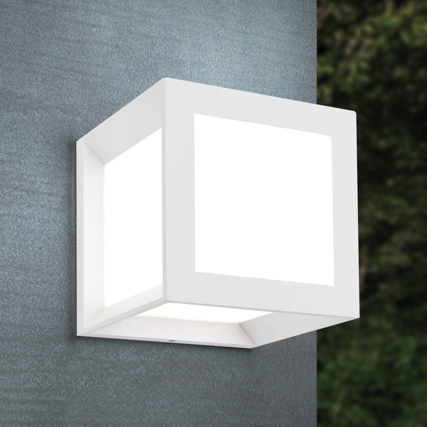 Außenleuchte HENRY 1xE27/15W/230V 16x16 cm IP44 weiß