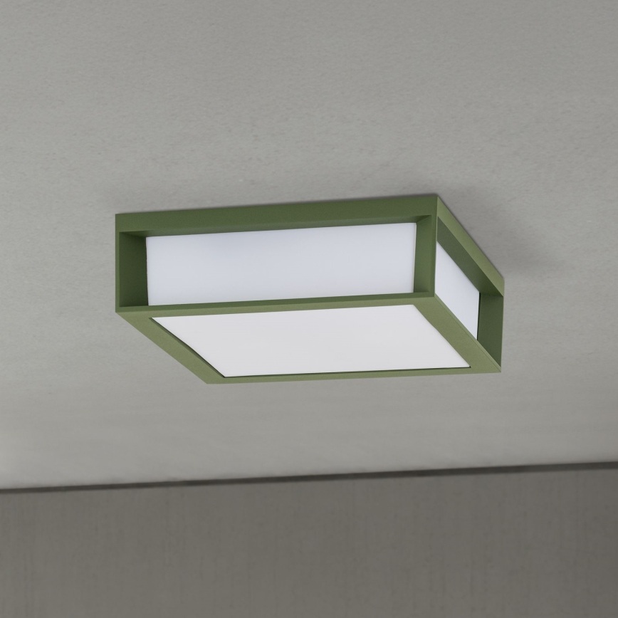 Außenleuchte HENRY 2xE27/15W/230V 26x26 cm IP44 grün