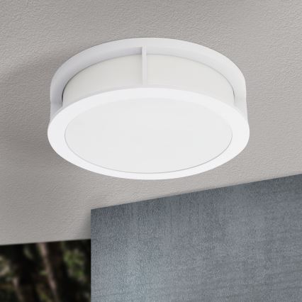 Außenleuchte HENRY 2xE27/15W/230V Ø 30 cm IP44 weiß