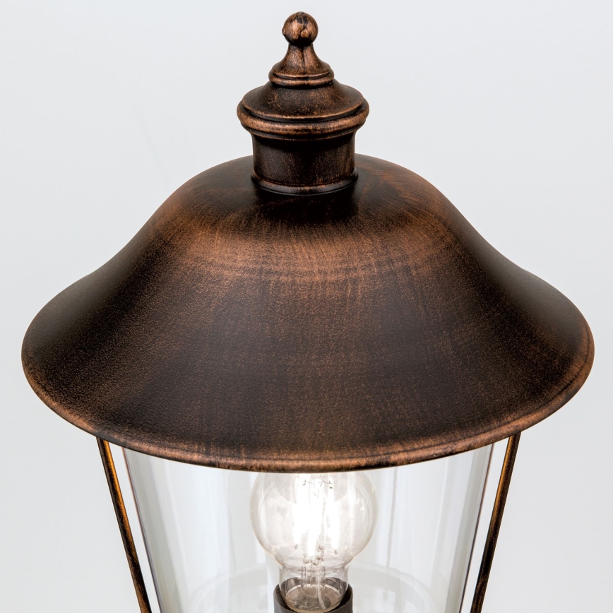 Außenleuchte KENZO 1xE27/100W/230V IP44 bronzen/Patina