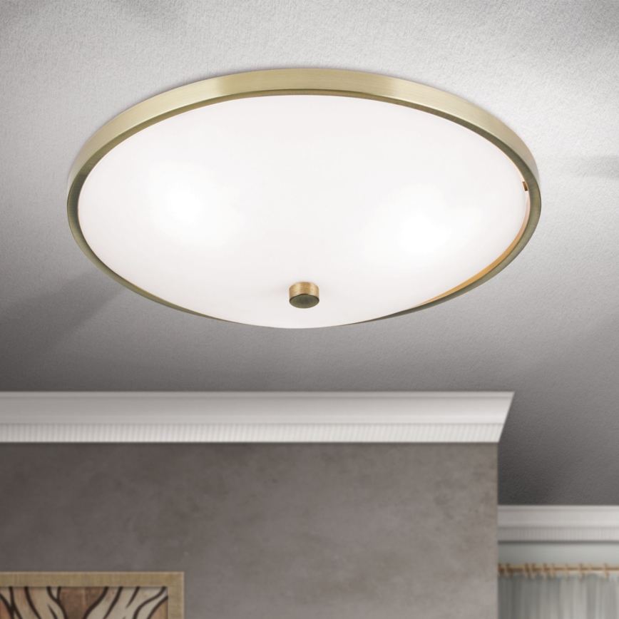 Deckenleuchte AIDA 3xE27/60W/230V d 40 cm Messing