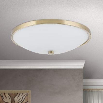 Deckenleuchte AIDA 3xE27/60W/230V d 40 cm Messing