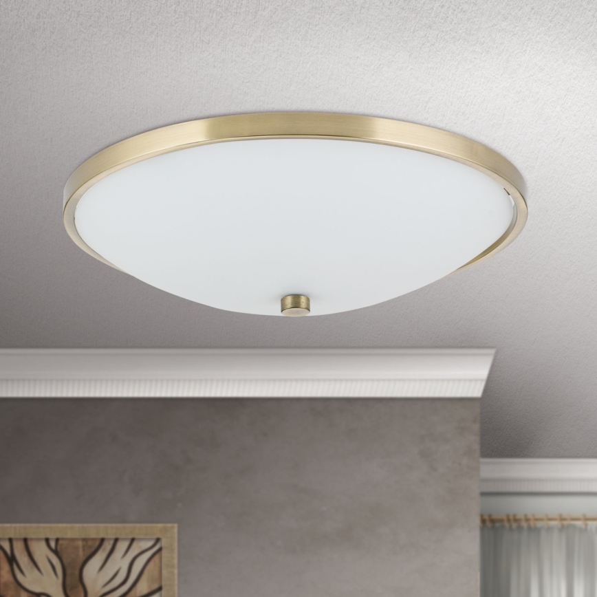 Deckenleuchte AIDA 3xE27/60W/230V d 40 cm Messing