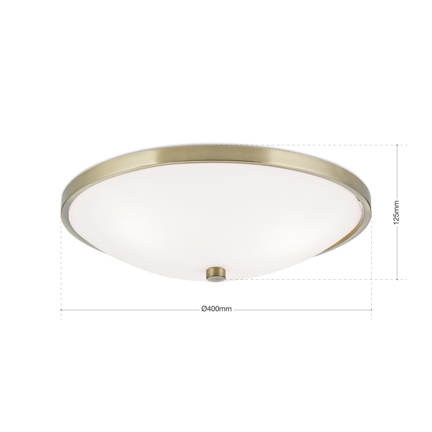 Deckenleuchte AIDA 3xE27/60W/230V d 40 cm Messing